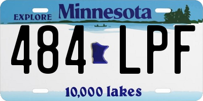 MN license plate 484LPF