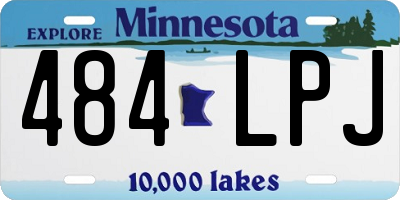 MN license plate 484LPJ