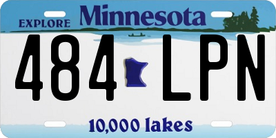 MN license plate 484LPN