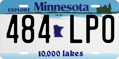 MN license plate 484LPO
