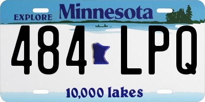 MN license plate 484LPQ