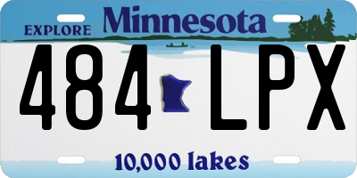 MN license plate 484LPX