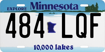 MN license plate 484LQF