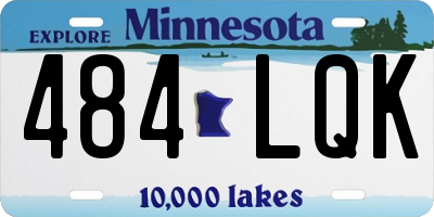 MN license plate 484LQK