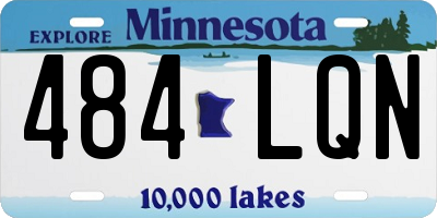 MN license plate 484LQN