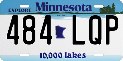MN license plate 484LQP