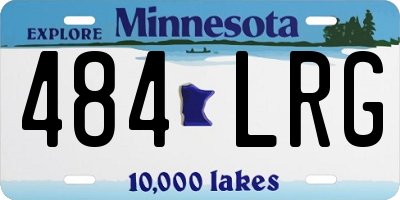 MN license plate 484LRG