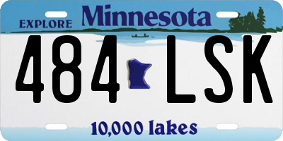 MN license plate 484LSK
