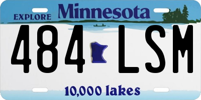 MN license plate 484LSM
