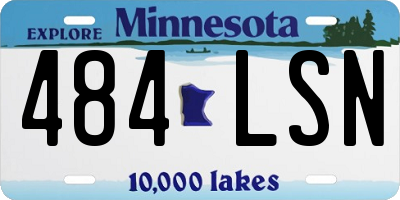 MN license plate 484LSN