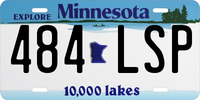 MN license plate 484LSP