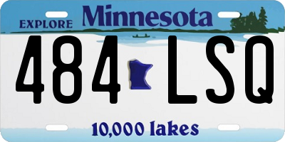 MN license plate 484LSQ