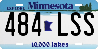 MN license plate 484LSS