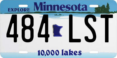 MN license plate 484LST