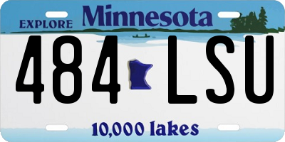 MN license plate 484LSU