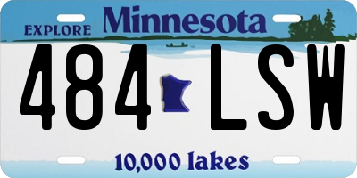 MN license plate 484LSW