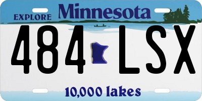 MN license plate 484LSX