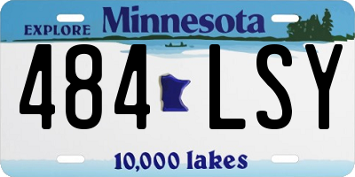 MN license plate 484LSY