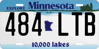 MN license plate 484LTB