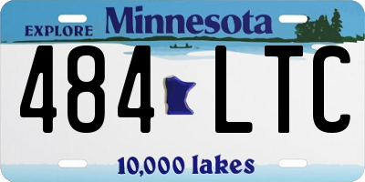 MN license plate 484LTC