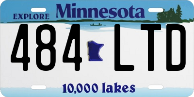 MN license plate 484LTD