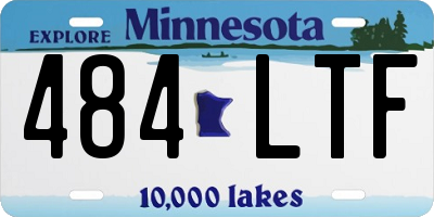 MN license plate 484LTF