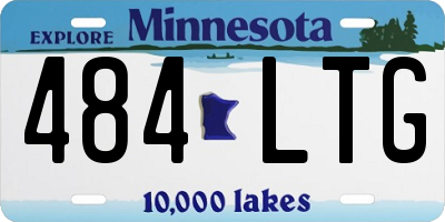 MN license plate 484LTG