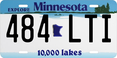 MN license plate 484LTI
