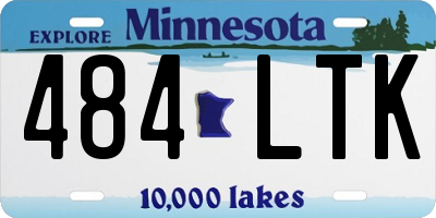 MN license plate 484LTK