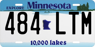 MN license plate 484LTM