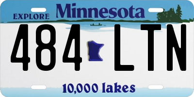 MN license plate 484LTN