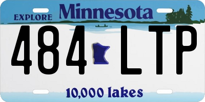 MN license plate 484LTP