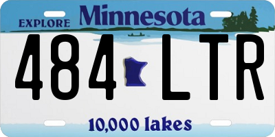 MN license plate 484LTR