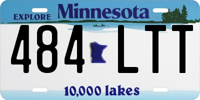 MN license plate 484LTT