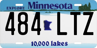 MN license plate 484LTZ