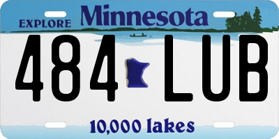 MN license plate 484LUB