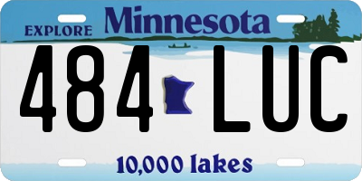 MN license plate 484LUC