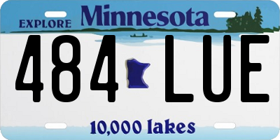 MN license plate 484LUE