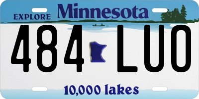MN license plate 484LUO