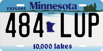 MN license plate 484LUP