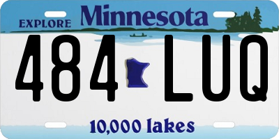 MN license plate 484LUQ