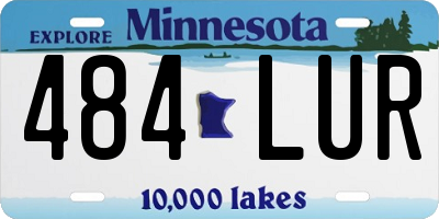 MN license plate 484LUR