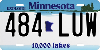 MN license plate 484LUW