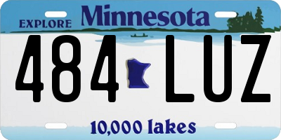 MN license plate 484LUZ