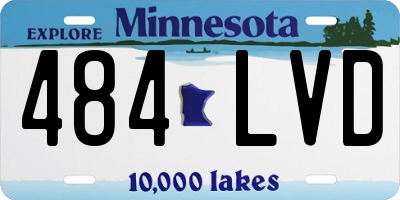 MN license plate 484LVD