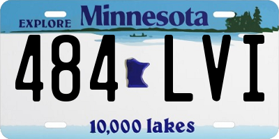 MN license plate 484LVI