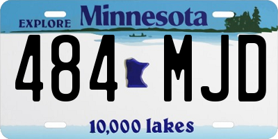 MN license plate 484MJD