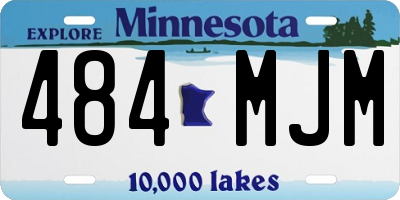 MN license plate 484MJM