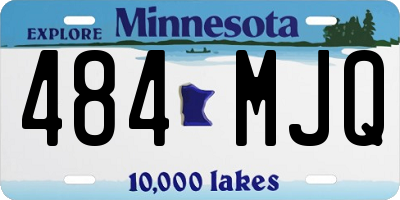 MN license plate 484MJQ