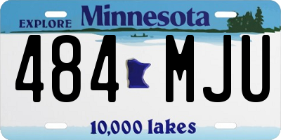 MN license plate 484MJU